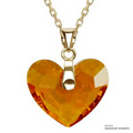 Truly In Love Astral Pink Gold Chain Heart Pendant With Swarovski Elements